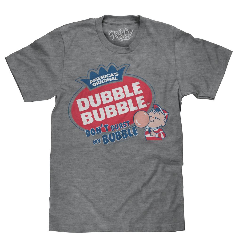Dubble Bubble Don't Burst My Bubble Mens T Shirt Gray