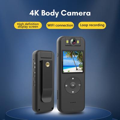 Cameră de corp 4K WiFi cu înregistrare audio și video Cameră de corp purtabilă Mini cameră video clip-on