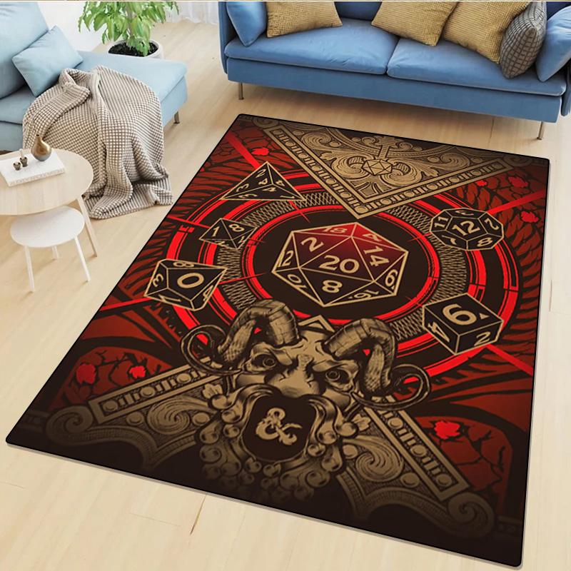 1Pc Dungeons Dragons Rug - home decoration Carpet For Living Room Bedroom Flooring Computer Chair Area Rug