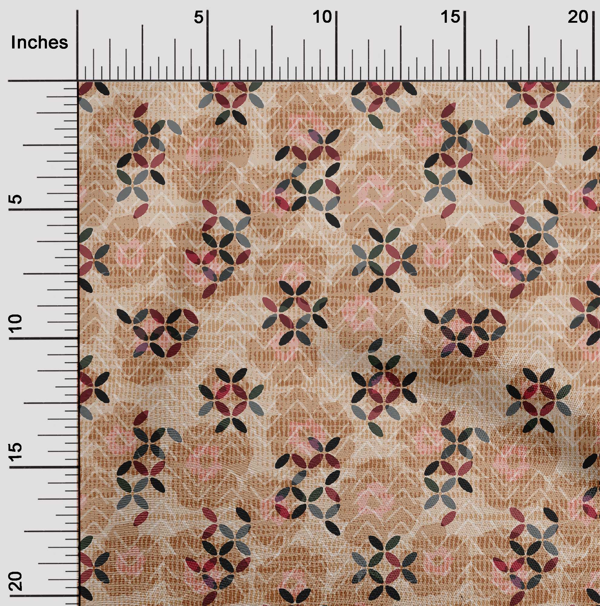 

oneOone Cotton Flex Light Green Fabric Floral & Texture Fabric For Sewing Printed Craft Fabric By The Yard 40 Inch 42 Inch Wide - Viscose Chiffon жовтий