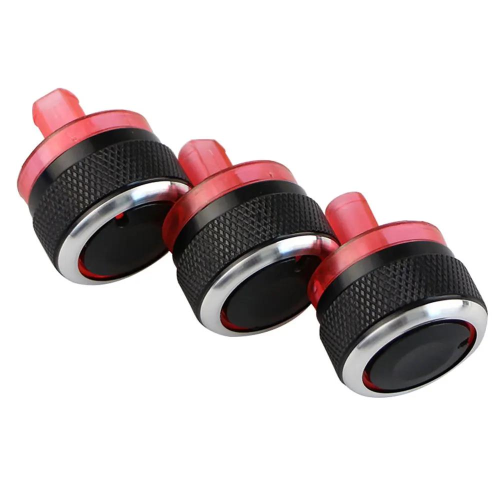 Car AC Knob for Peugeot 206 207 2006-2011 for Citroen C2 2007-2011 3Pcs Air Conditioning Heat Control Switch Button Knob
