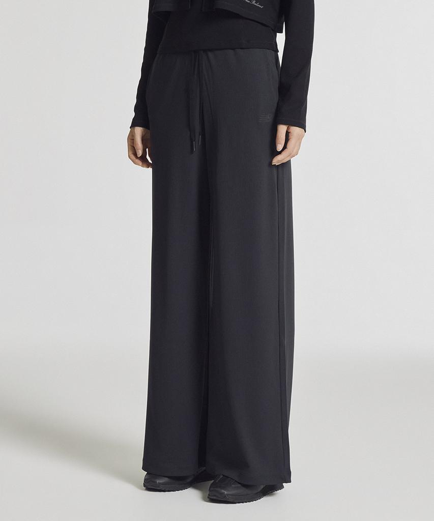 Nyuballanseu Nbmlg3W612 / Women Essential Ribbed Wide Pants (Black)