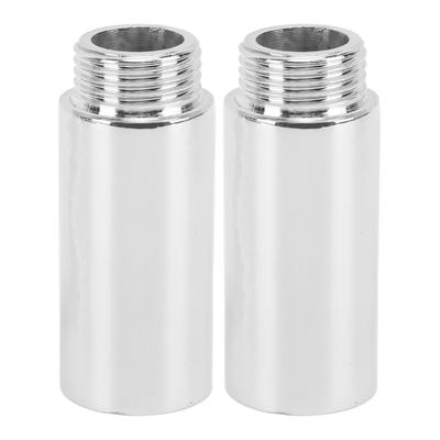 2PCS Shower Arm Extension Stainless Steel Chrome Plating Shower Head Extension Pipe for Bathroom 5.1cm 2in