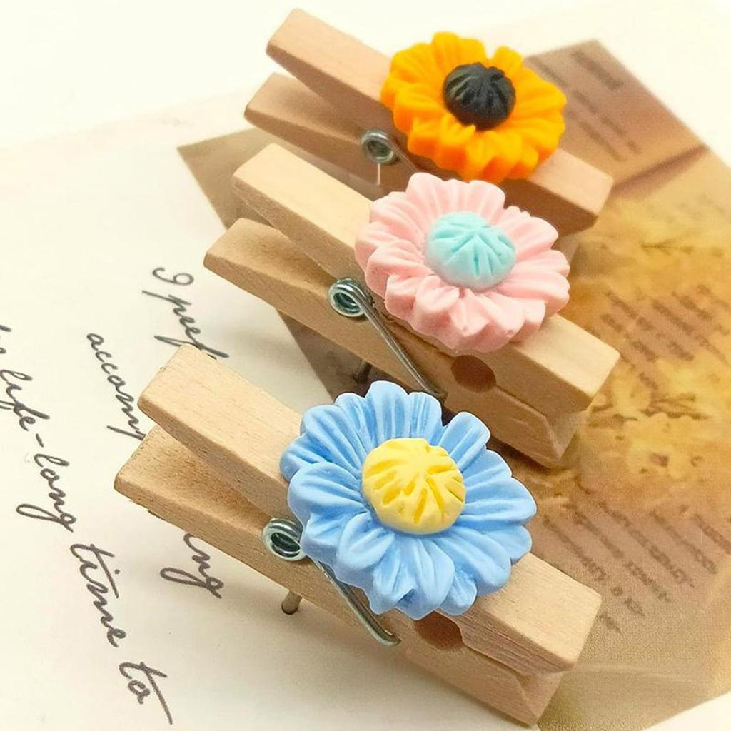 Pack Of 10 Multicolor Flower Push Pins Decorative Thumb Tacks For Bulletin Boards Photo Displays Craft Projects