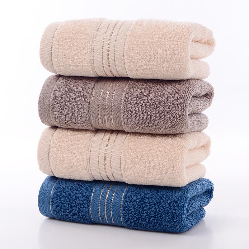 All-Cotton Three-Section Adult Face Towel - Thick Student Washcloth with Optional Logo