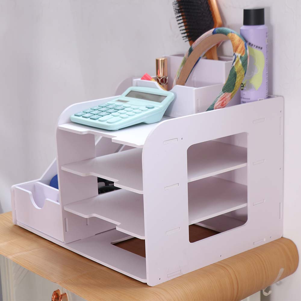 Thickened Desktop Organizer Large Capacity File Holder Multifunctional File Sorter Study Room