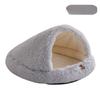 Winter Warm Plush Cat Bed Semi-Enclosed Pet House Cozy Dog Bed for Indoor Shelter