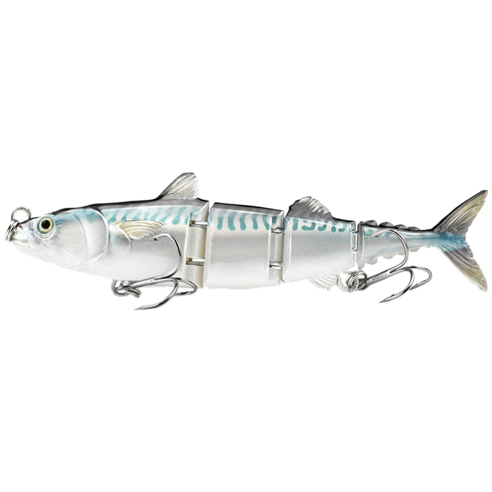 

4 Section Tuna Lures Multi-Jointed Swimbaits with Hooks Hard Jointed Bass Fishing Lures Baits Simulated Swimming Lures 6