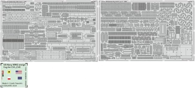 Eduard Big Ed USS Gambier Bay Parts Set Plastic Model Kit Parts EDUBIG5378 1/350 CVE-73 (for Hasegawa) (Ship)