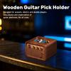 CoolGift Mart Guitar Pick Pick Storage Wooden Electric Guitar Pick Stock Walnut Holder, Case, Display,
