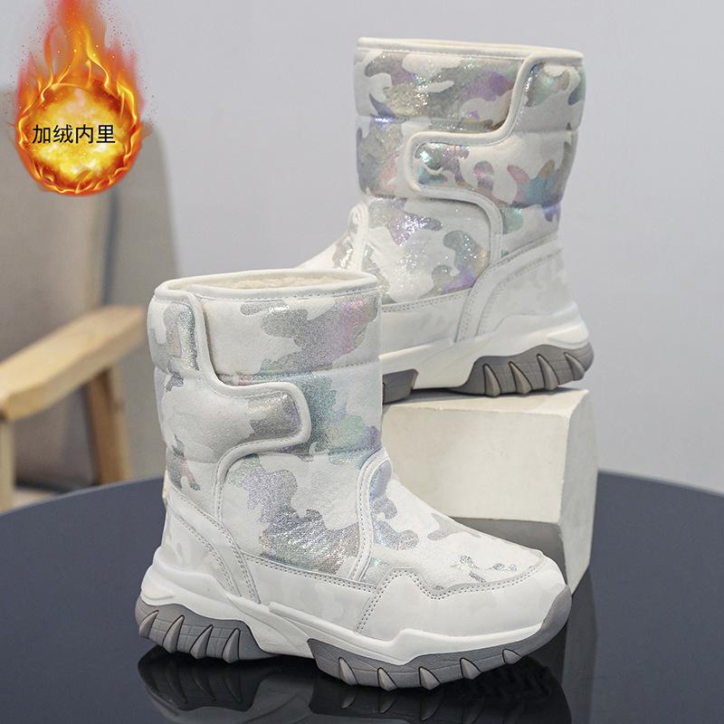 2025 snow boots classmates northeast winter new boys and girls sports cotton boots primary school students warm cotton shoes 2025
