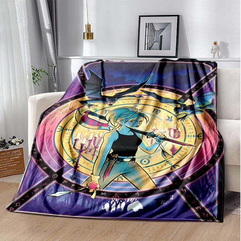 Buffy Flannel Blanket Soft Warm All-Season Throw, Design for Camping, Car Travel, Hiking Sofa, Bed, Office Perfect Gift for Parties