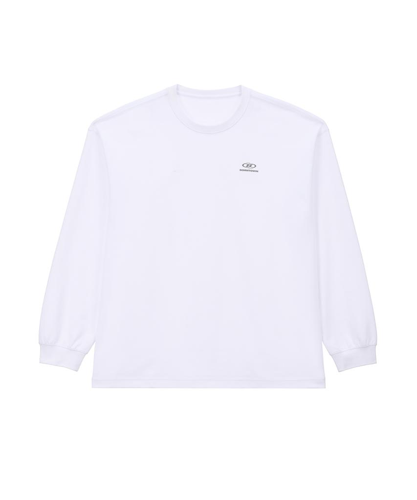 BORN TO WIN Silver B Logo Over Fit Long Sleeve [White]