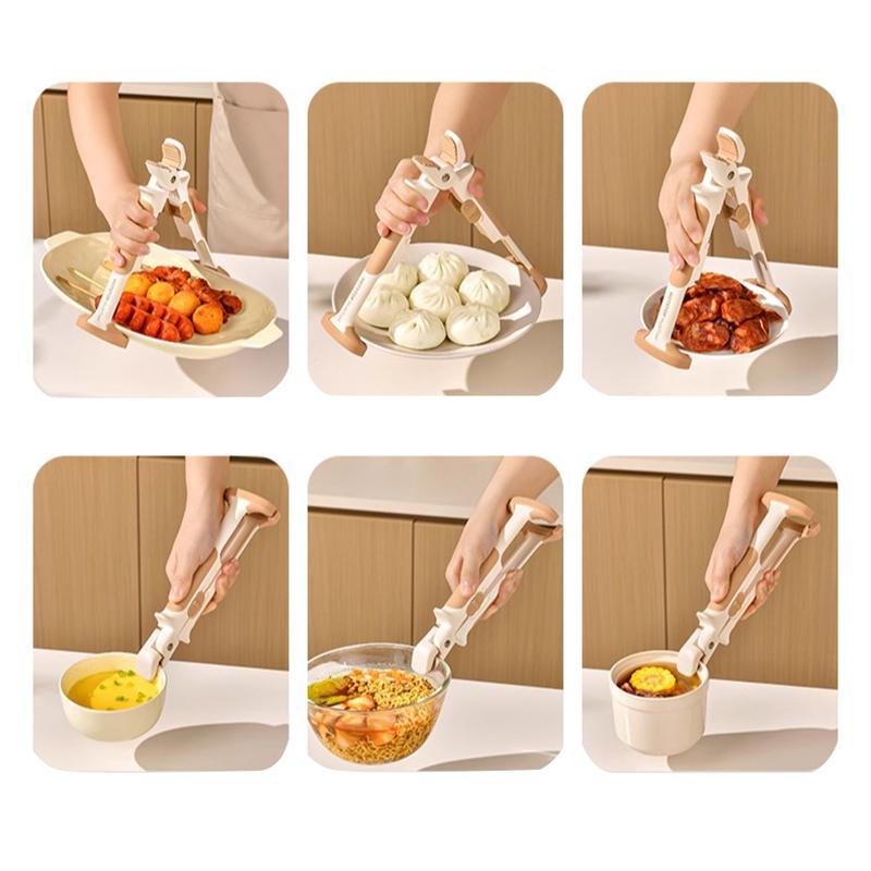 Anti Scald Bowl Holder Clip 2 In 1 Hot Bowl Gripper Dish Lifter Clips Silicone Clamp Heat-Resistant Tongs Kitchen Gadgets