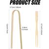20pcs Small Disposable Bamboo Tongs & 200pcs Mini Forks for Appetizers, 4.7in Little Toaster Tongs for Cooking Serving Food Tiny Kitchen Accessories