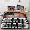 Skateboard Bedding Set Full Size 3D Santa Claus Polyester Duvet Cover Skateboard Comforter Cover Hip Hop Style King Twin Size