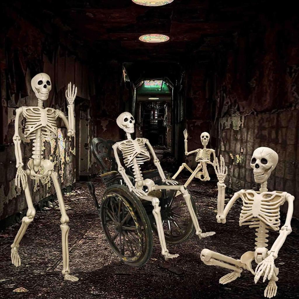 90cm Halloween Skeleton Decor Poseable Joints For Creepy Positions, Perfect For Yard/haunted House Displays Skeleton Props