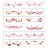12pcs Art Decals Christmas Makeup Stickers Face Style Eye Makeup Design Eye Makeup Sticker Face Stickers Christmas Party