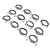 12pcs Zodiac Bracelet Multilayer Woven PU Leather Bracelet Decorative Lightweight Cuff Braided