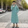 Over The Knee Long Parkas Coat Female Winter Fashion Slim-fit Down Cotton Hooded Thick Warm Parkas Coat Winter Jacket Women