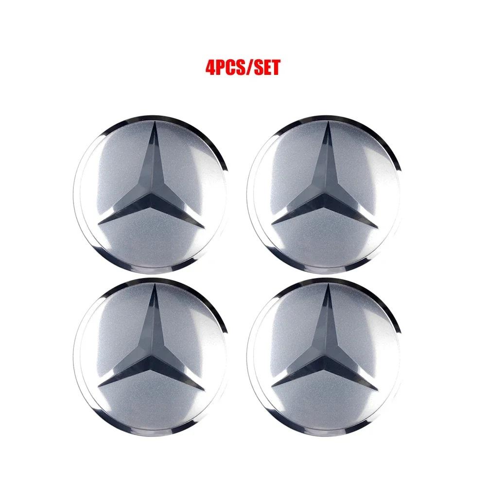 For Benz 4pcs Car Styling Wheel Center Hub Caps Rim Cover Badge Emblem Sticker AMG W213 W124 W108 W126 Exclusive W204 W222 W205