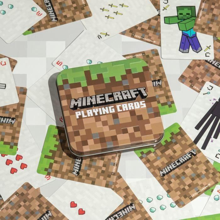Cartes à jouer - Minecraft - Collectors Tin - 2 joueurs ou plus - À partir de 6 ans - Mixte