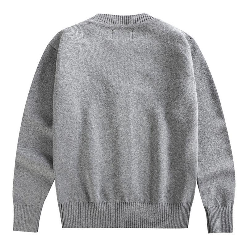 4-12 år Kid Strikket Cardigan Coat Vinter V-hals Knapp Genser