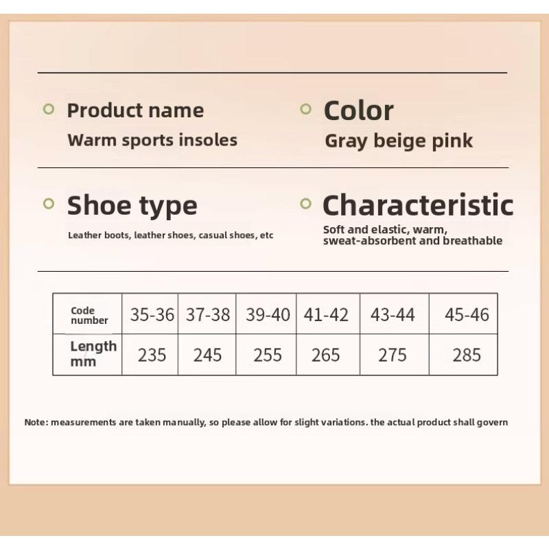 4pair Warm Insoles Piled Thickened High Elastic Shock-absorbing Hair Men's and Women's Sports Stepping Sweat-absorbing  Insoles