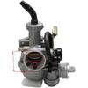 20mm Motorcycle Carburetor PZ20 Hand Choke Carb with Oil Switch Compatible with 50cc to 125cc Dirt Bike