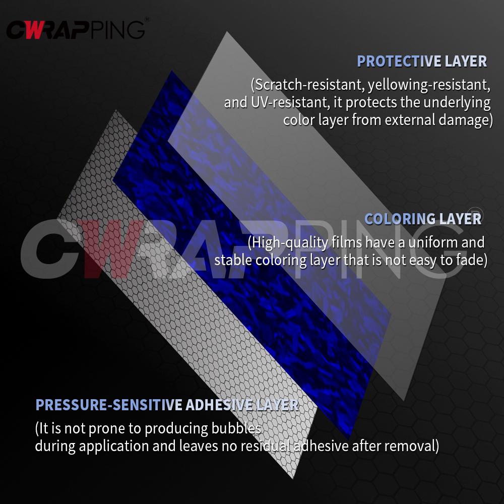 Carbon Fiber Sticker Anti-scratch Customized Stickers Air Release Wrapping Foil Car Sticker Outside Waterproof Car Wrap Vinyl