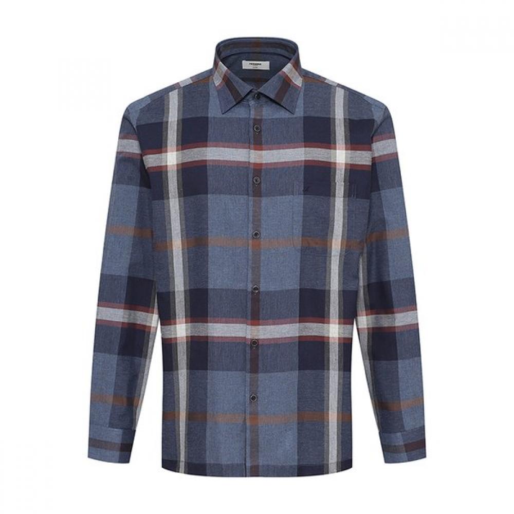 Renoma Big Check Twill Classic Shirt Rnfsg1041 Ny 110