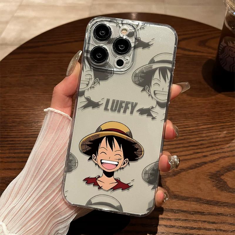 

One Piece Monkey D. Прозорий чохол для телефону з Луффі для iPhone 15/14/13/12 - Аніме-чохол XIAOMI 17 Ultra різнокольоровий