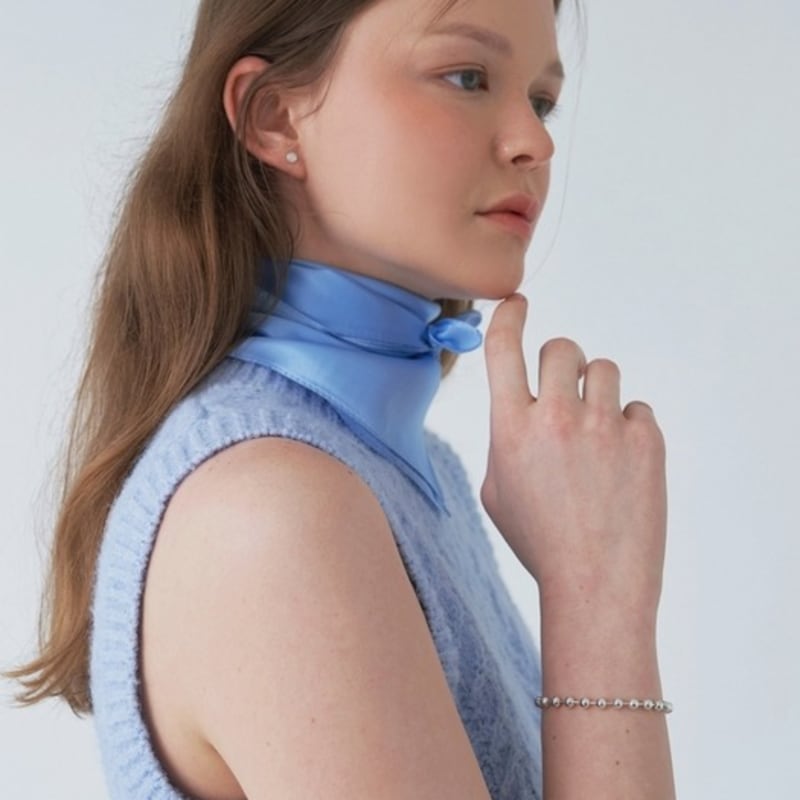 LOVE ME MONSTER [Silver] Bold Ball Chain Bracelet