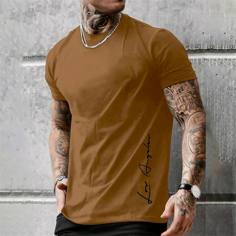 Simple Fashion Letters Graphic T Shirts Trend Summer Crew Neck 3D Printed Short Sleeve Tees Casual Streetwear Cool T-shirts Tops