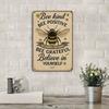 Bee Kind Metal Sign 8x12" - Vintage Inspirational Wall Art with Bee & Floral Design for Home Decor