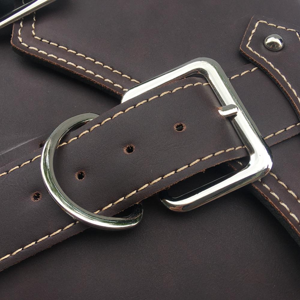 Brown Motorcycle Leather Saddle Bag Luggage Side Tool Bag Universak Fit for Honda Yamaha Suzuki Harley Sportster XL 883 XL1200