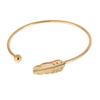 Leaf Round Bead Punk Golden Cuff Bracelets Bangle for Women Pulseira Charms Girl Open Adjustable Pulseras Jewelry Ladies Gift