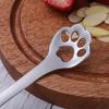 Stainless Steel Cat Claw Cookie Scoop Hollow Design Coffee Dessert Mixing Spoon Cake Dessert Spoon Kitchen Baking Gadgets