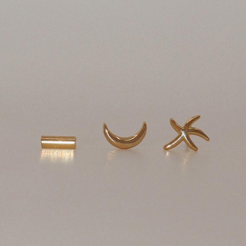 

modernlike 14k gold-filled silver moonlight 3P set Silver (Silver 925)