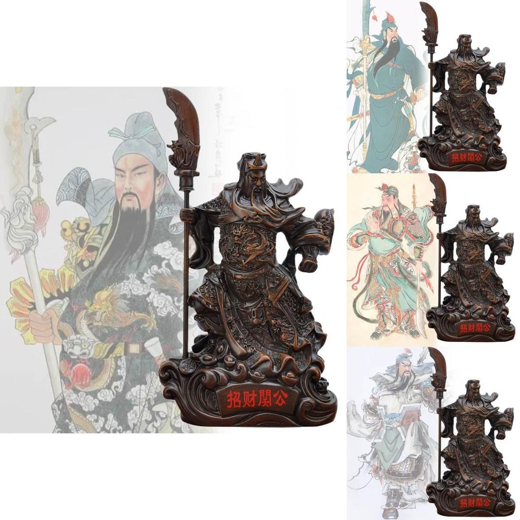 Elegant Resin Guan Yu Statue For Home Decor Perfect For Prosperity And Good Fortune