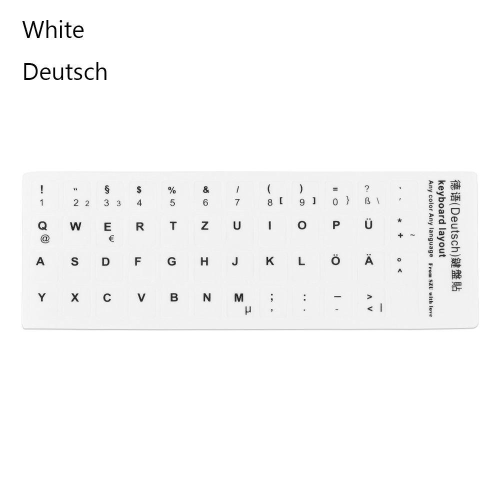Multi-Language Keyboard Decal Keyboard Stickers Letter Protective Film Alphabet Button Layout