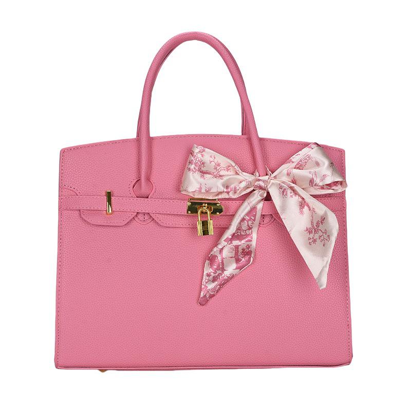 Elegante Colorblock Platinum Umhängetasche - Damenhandtasche mit großem Fassungsvermögen