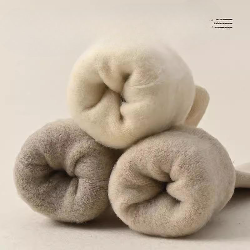 Fleece Oberschenkelstrümpfe, Damen Herbst- und Winter Verdickte Warme Kniehohe Socken, Sportkorsett Hohe Socken, Schweißabsorbierende Baumwollsocken