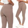 Women's Ribbed Leggings, Warm, High Waist, Fashionable, MORAJ S/M, Mocca