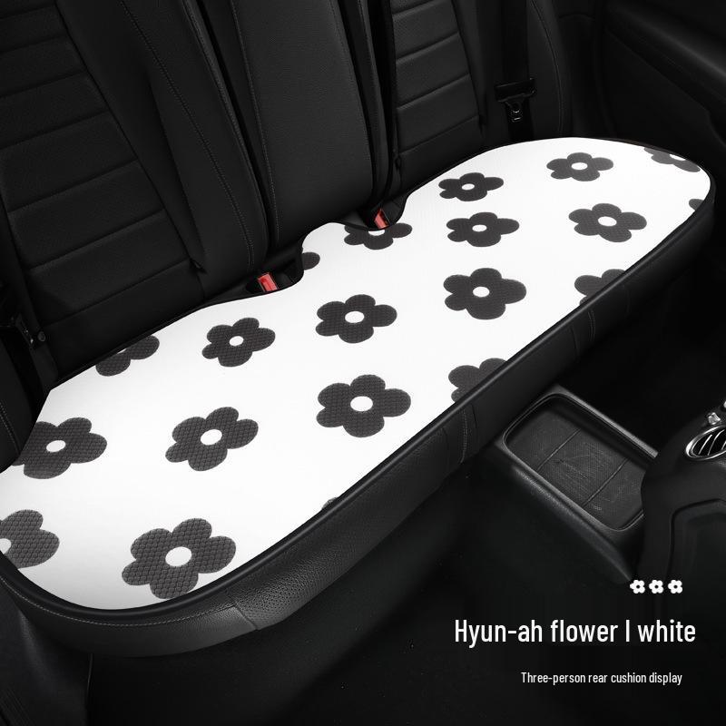 HyunA Cartoon Flower Car Seat Cushion Set - Office & Home, Single Seat, All Seasons.