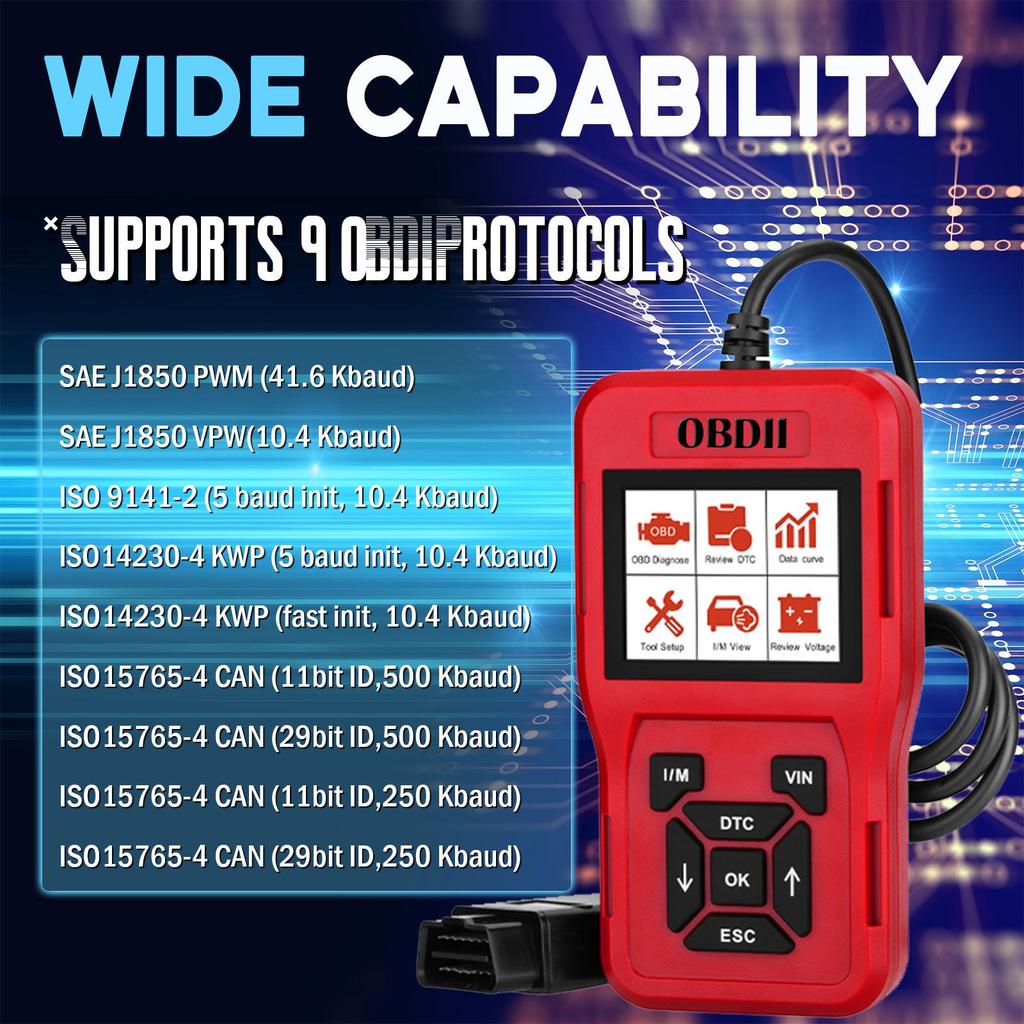 Outil de diagnostic OBD V519: Détecteur de défauts de voiture & Lecteur de codes moteur ELM327
