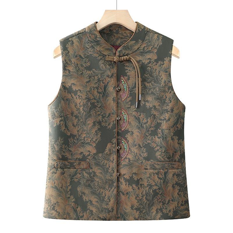

Vest old lady vest vest vest autumn vest jacket 5XL (recommended 145-80 kg) зелений