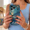 Galaxy Golden Whale Ocean Wavy Edge Phone Case For iPhone 16 15 14 Pro Max 13 12 11 Mini XR XS SE 2020 7 8 Plus Air Cover