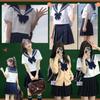 Sailor Uniform Full Set Black High School Junior High School Student Student Fancy Loose School Plus Cosplay [BeLoved] (Includes Socks) - Girl, Girl,