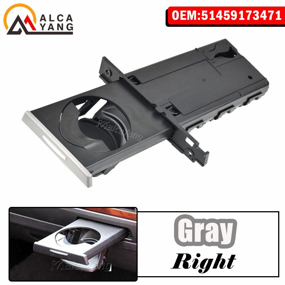 

New Left/Right Car Front Drink Cup Holder Water Cup Drink Holder Cup Holder Stand For BMW E90 E91 E92 E93 Retractable Gray Right